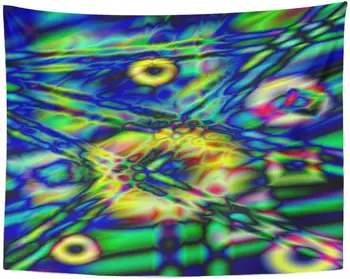 

Tapestry Blue Camouflage Abstract Colorful Green Chartreuse Color Tapestries Wall Hanging for Living Room Bedroom Dorm
