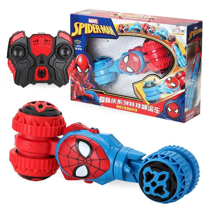

New Qida Marvel Spider-Man Remote Control Car Stunt 360-Degree Rotating Torsion Bian Car Boy Birthday Gift Toy