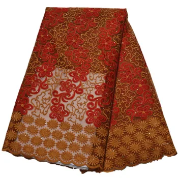 

5yards new purple lace fabric with stones for women dress african 2019 high quality lace tulle lace lace fabric nigerian