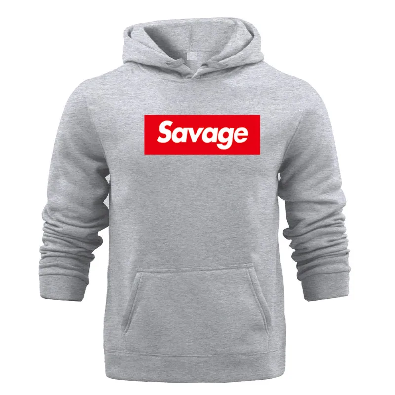 

2019 Autumn and Winter Brand Fashion Men Hip-Hop Hoodies Sweatshirts High Quality Savage Letter Printing Male Clothing Yelow Red