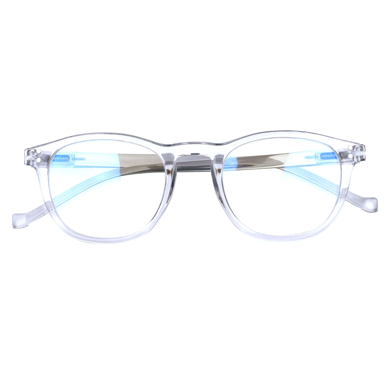 Turezing Reading Glasses Spring Hinge Men Women Blue Light Blocking Retro Round Plastic Frame Computer Reader Eyeglasses 0~400 3