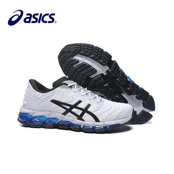 

Asics GEL-QUANTUM 360 5 second generation men's cushioning running shoes size 40.5--45 light gray black sapphire blue