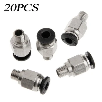 

20x Pipe Joint Couplers For 3D Printer Pneumatic Connector PC4-M6 Aperture 4mm