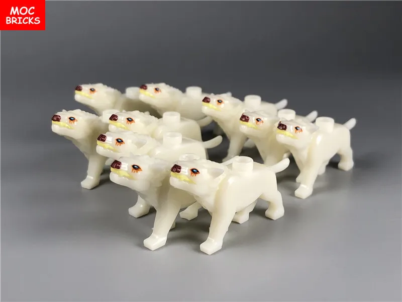 20 шт./партия кубики Moc DIY животные светящиеся волки фигурка аксессуар развивающие строительные блоки кирпичи сборные игрушки подарок для детей