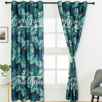 

Plant Windows Door Curtains Blackout Cloth For Living Room Bedroom Panel Drapes Elegant Thick Kitchen Children Curtains Room Kid