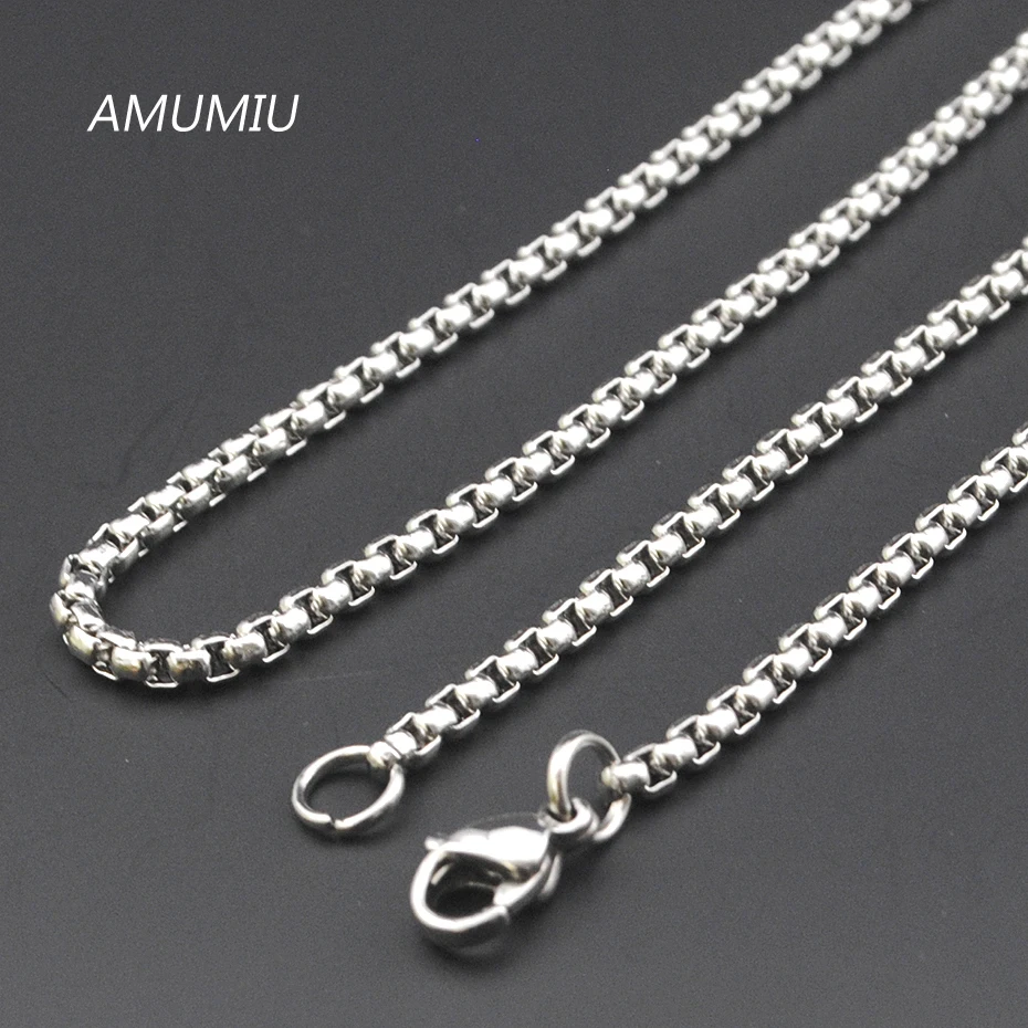 Акция AMUMIU! Цепочка Из Нержавеющей Стали 316L для мужчин и женщин ожерелье с