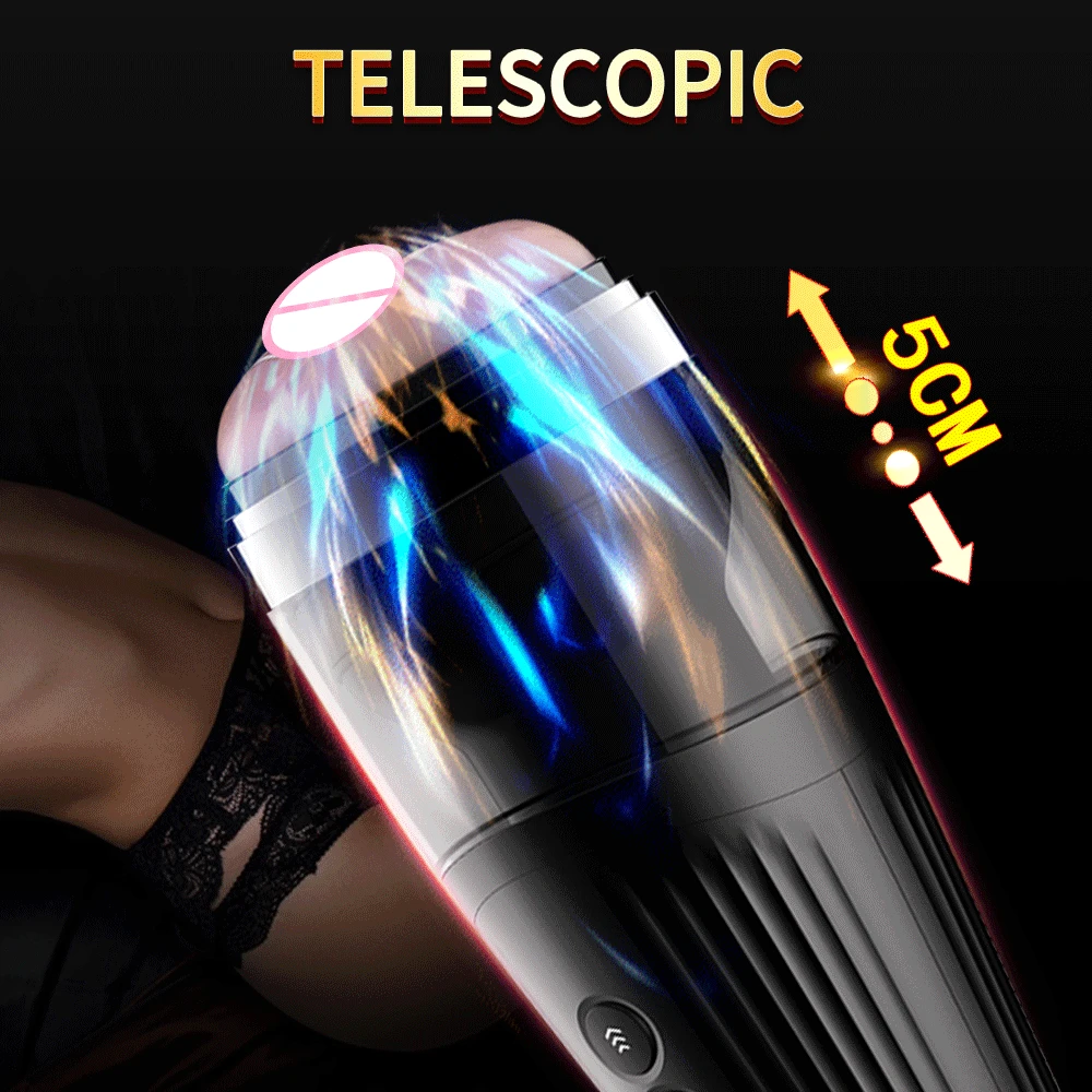 Big Size Male Masturbator Automatic Telescopic Piston Vagina Real Pussy 18+ adult Sex Toys for Men Masturbators Powerful Power 6