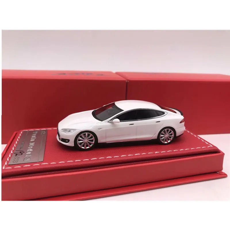 Vip модели 1: 64 Tesla модель полимерная модель автомобиля коллекция подарок - Цвет: Белый