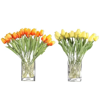 

40Pcs Tulip Flower Latex Real Touch for Wedding Decor Flower KC453 & KC454