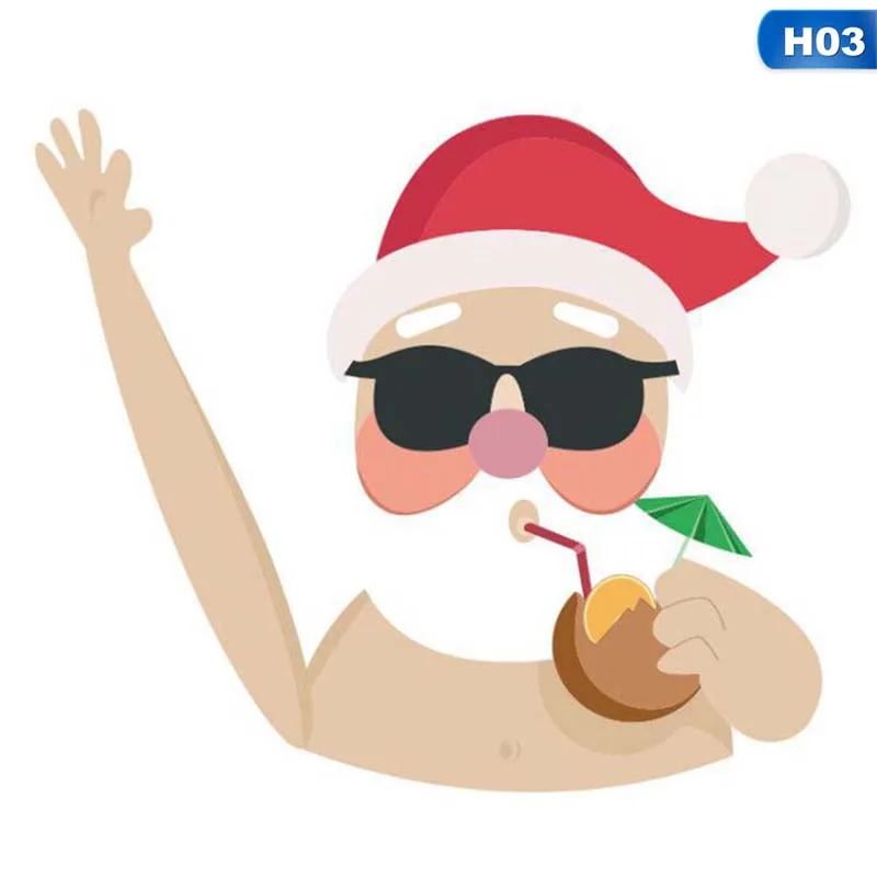 Автомобильный Стайлинг Рождественский развевающийся Санта Клаус Снеговик метки