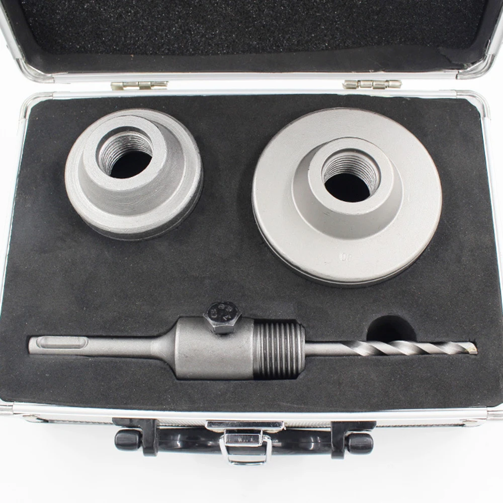 

3pcs Electric Hammer Drill Bit Wall Open Hole Hollow Drill Bit Air Conditioning Wall Hole Drilling Aluminum Box Set