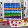 Wooden Math Learning Board Toy, Montessori 1-100 Consecutive Numbers Wooden Hundred Digital Board, Educational Game for Kids 2