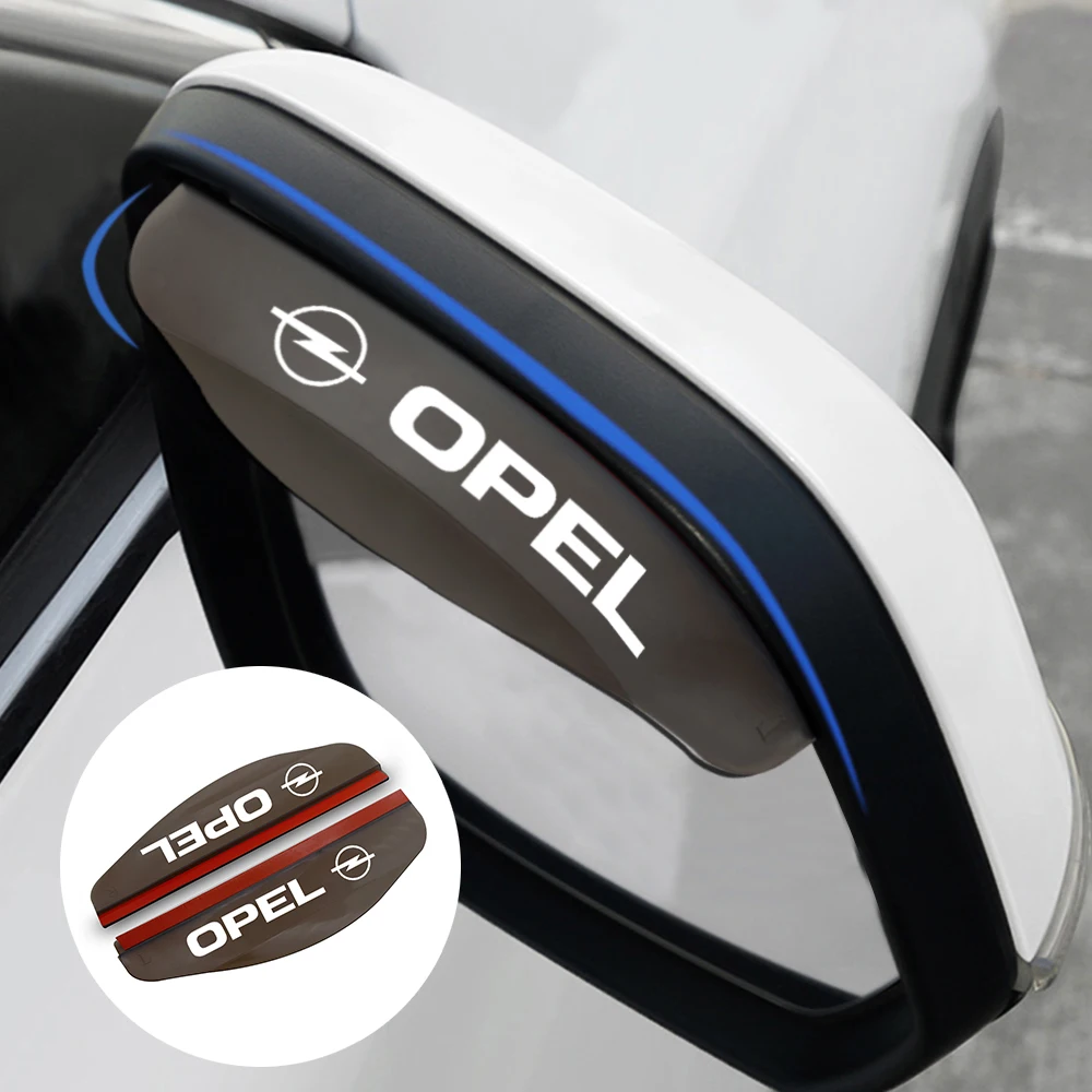 

2 pieces/set Practical Car Personality Modification For OPEL Car Black Rearview Mirror Rain Eyebrow Sun Visor Universal Styling