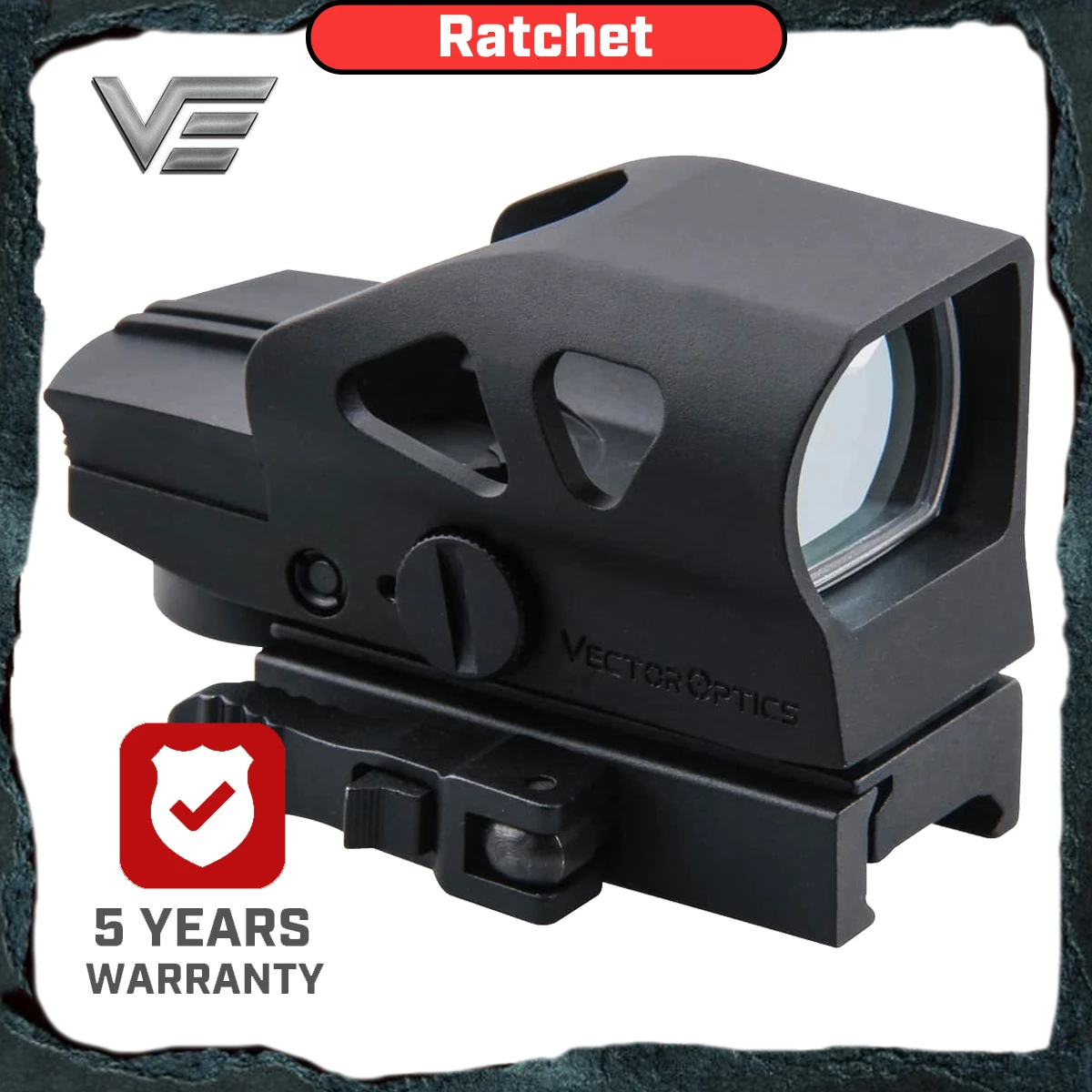 Ótica do Vetor Sight com qd Tecelão de Montagem para a Cara de Tiro de Caça Catraca Multi Reticle Red Green Dot 20mm Gen ii 1x23x34