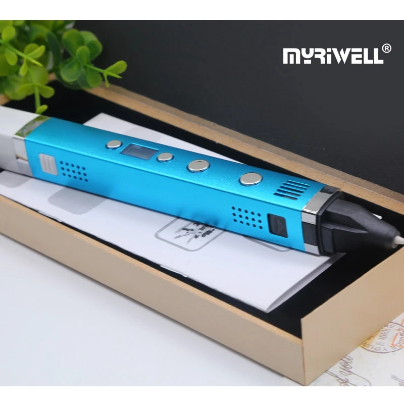 Myriwell RP-100C использование Pla Abs Pcl 1,75 мм нити 3d принтер ручка низкое напряжение безопасности металлический корпус USB 3D Ручка лучший рождественский подарок