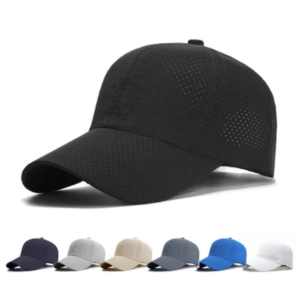 Hot Sales Solid Summer Baseball Tennis Cap Men Snapback Women Quick Dry Mesh Cap Breathable Sun Hat Bone Masculino Trucker Cap