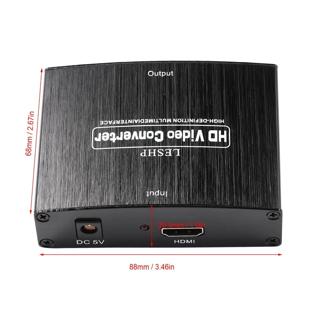 LESHP 2 канала импульсно-Кодовая Модуляция(LPCM) 50/60 HZ 1,65 Гбит/с/165 МГц HDMI к RGB компонент(YPbPr) видео+ R/L аудио адаптер конвертер HD ТВ черный
