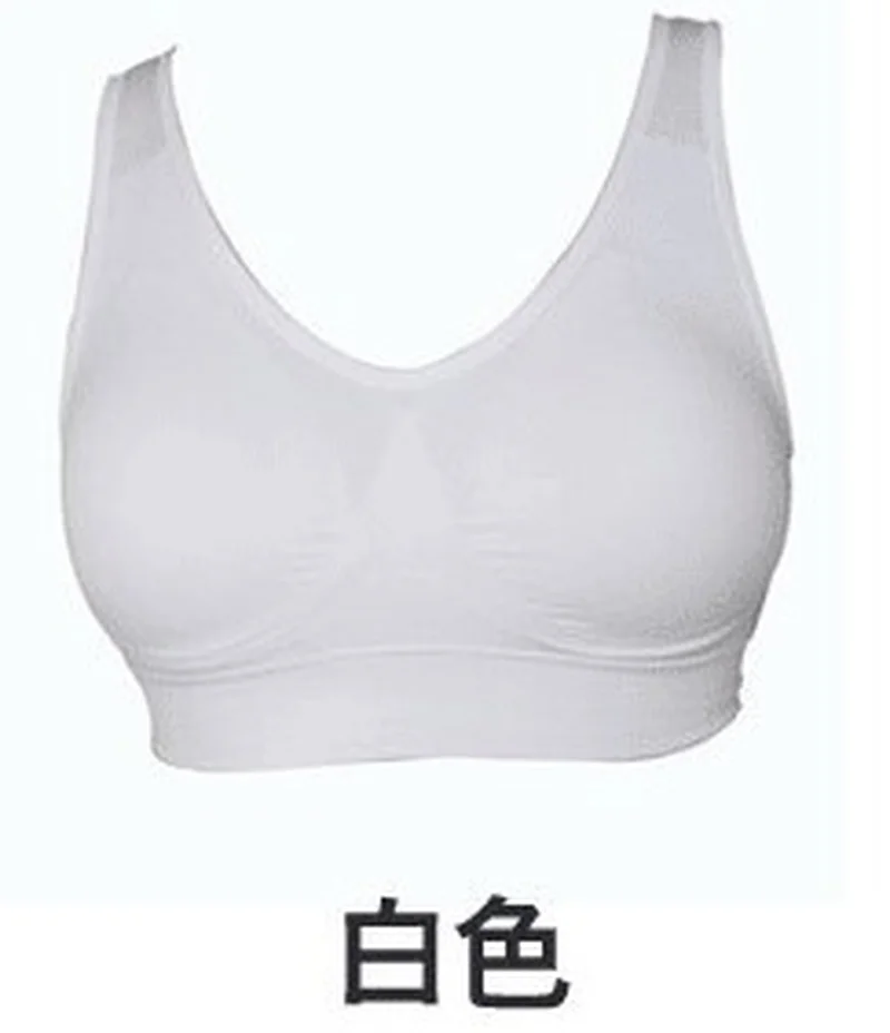Sports XXXL 4XL 5XL 6XL Плюс размер спортивный бюстгальтер, черный белый дышащий свободный пряжа сна ежедневно Йога бюстгальтер, Женский мягкий спортивный топ