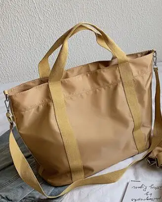 small khaki Нейлоновые дорожные сумки большой вместимости, портативные багажные сумки, органайзеры, Прочные Легкие упаковочные кубики, Водонепроницаемая спортивная сумка - Цвет: small khaki