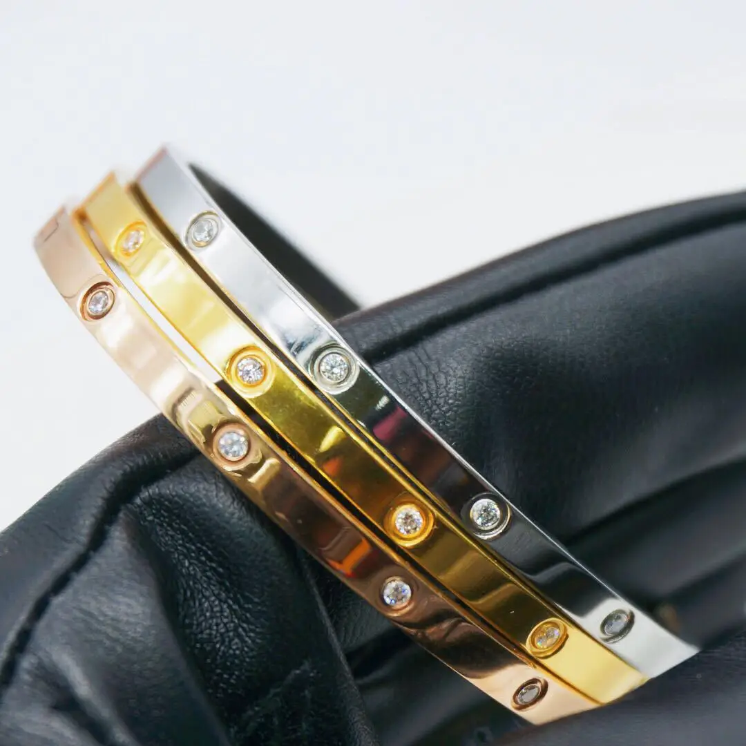 QPC Титановый стальной браслет Горячая десять зерен дрель женский браслет экспорт