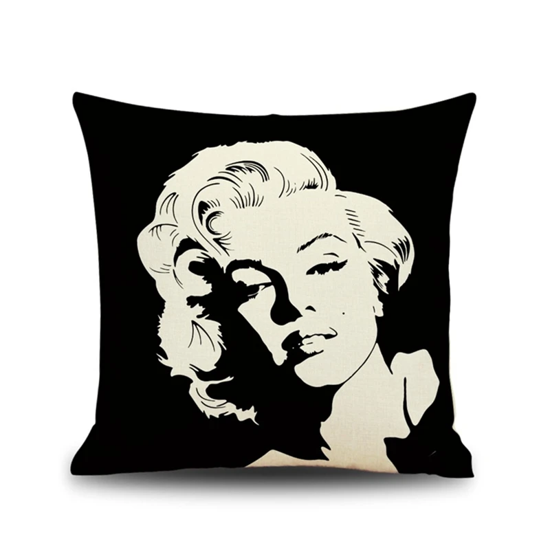 Marilyn Подушка с изображением Монро наволочка супер качество белье Монро портрет наволочки для диванной подушки диване подушки декоративные наволочки