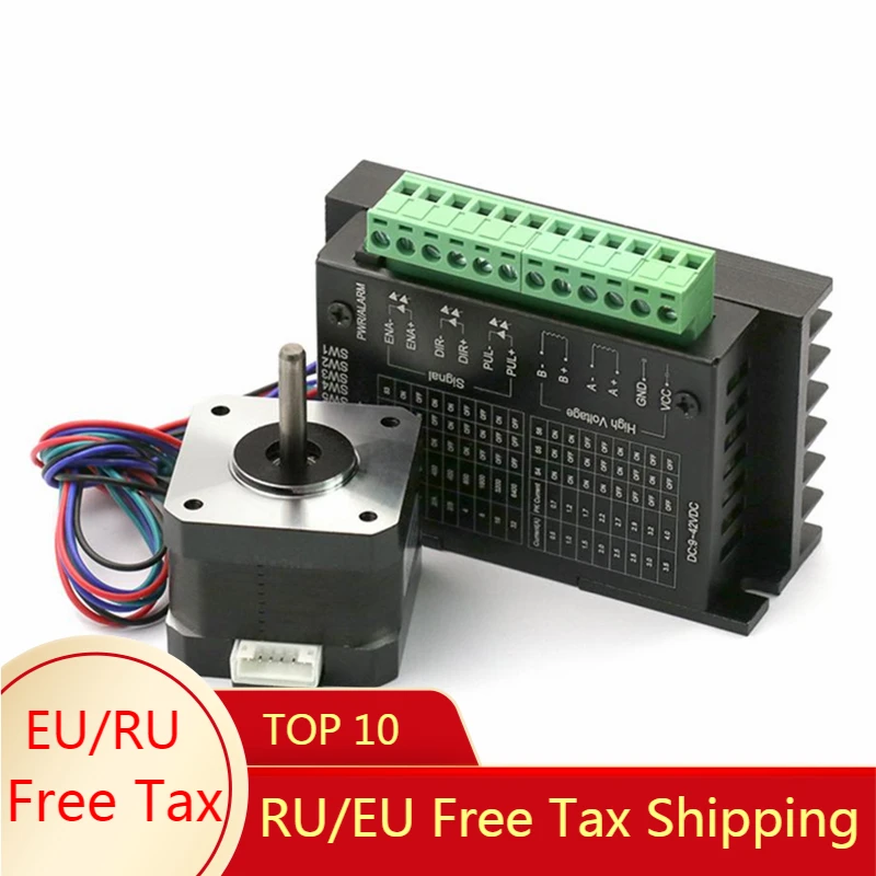Nema17 шаговый двигатель 42BYG34 1.5A привод TB6600 для DIY фрезерный станок с ЧПУ 3D принтер CNC