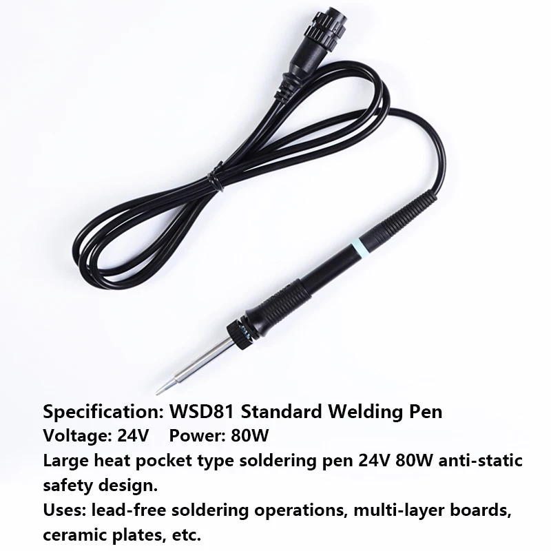 24V/80W Digital Soldering Iron Soldering Iron Handle WSP80 Pen WSD81 Soldering Station Handle Electric Soldering Iron panoramic welding helmet