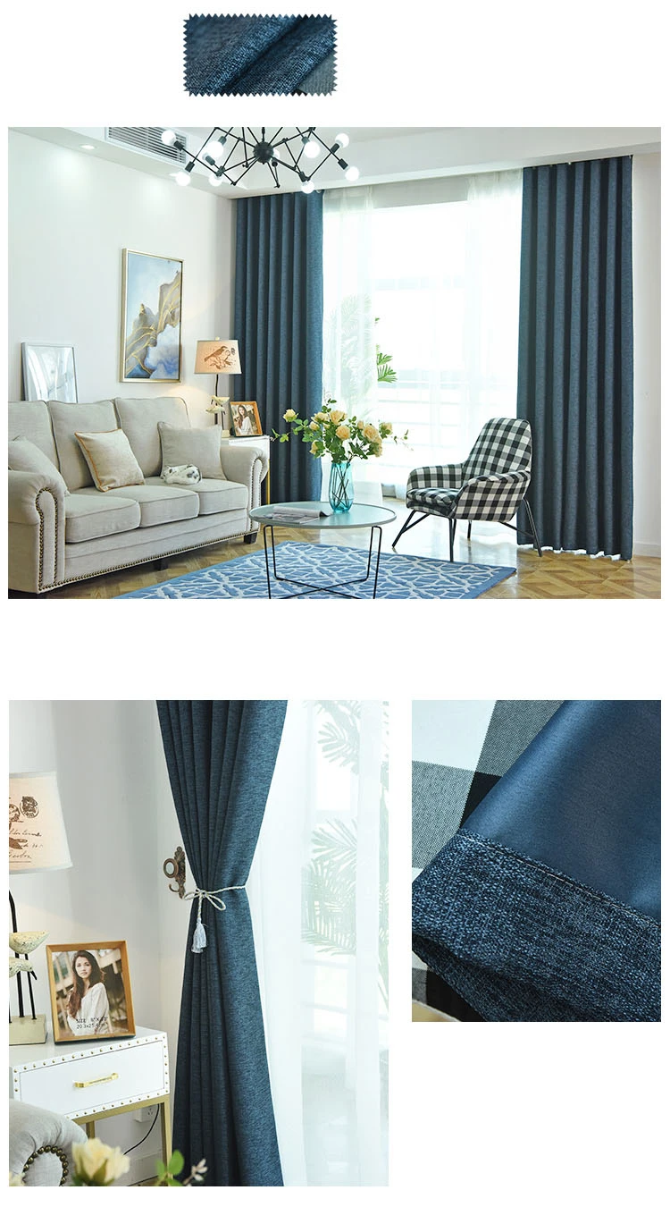 Затемненные льняные хлопковые занавески из современной ткани занавески s ткани для шторы для спальни гостиной Cortina шторы