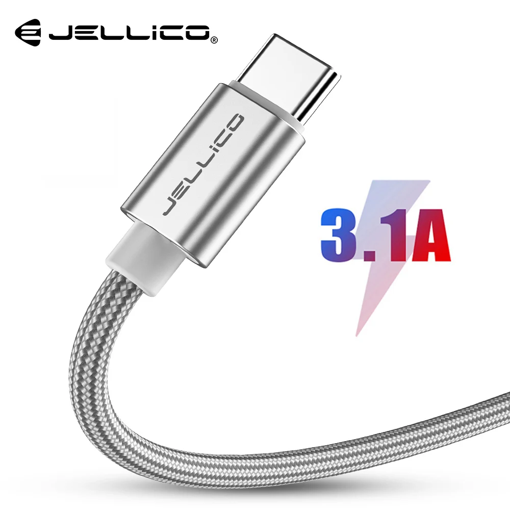 Jellico usb type C кабель для samsung Xiaomi Redmi Note 7 8 10 3A провод для быстрого заряда шнур USB-C зарядное устройство мобильный телефон кабель usbc