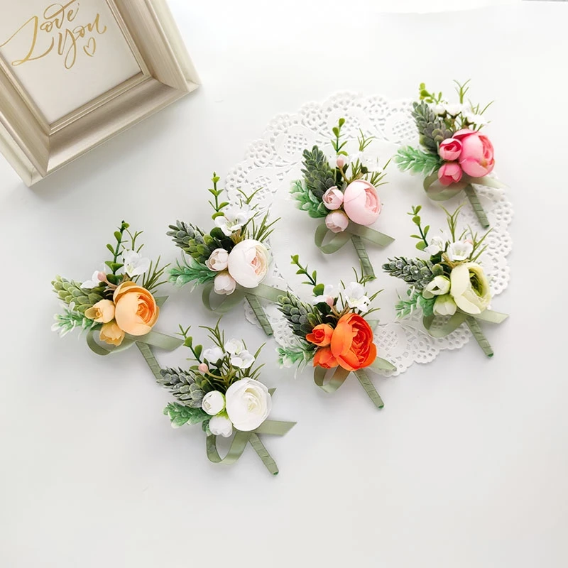 boutonniere wedding accessories brooch flowers corsage groom pin (16)