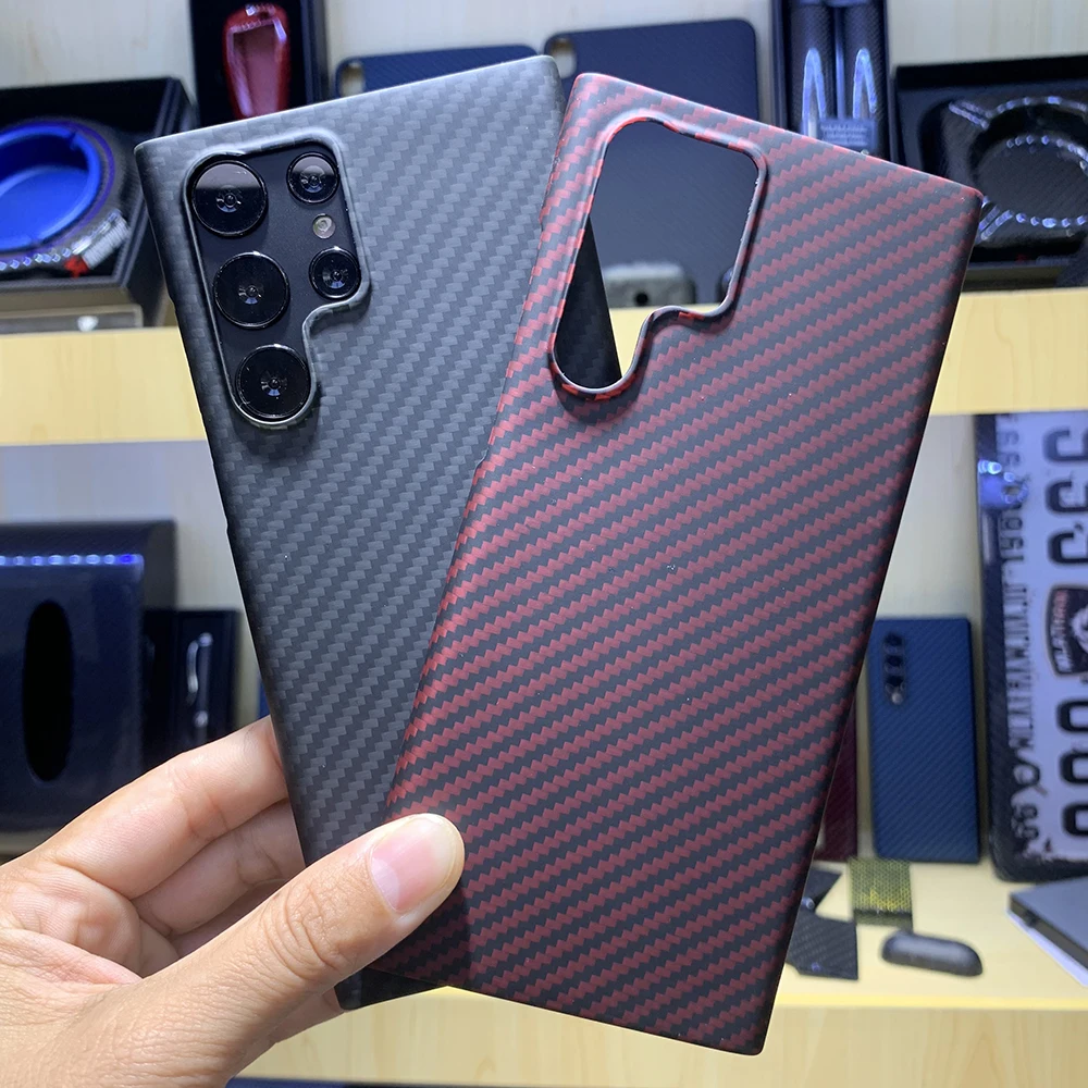 YTF-Carbon Carbon fiber phone case For Samsung Galaxy S22 Ultra Aramid fiber Anti-fall busines cover Galaxy S22 s22 ultra case