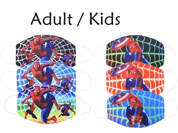 

NEW Super Hero Cotton Children Face Mask Kids The Avengers Spiderman Face Mouth Reutilizable Washable Anti-dust Anime Mask