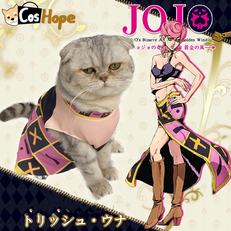 Trish Una Cosplay Jojo Bizarre Adventure Cosplay Pets Costumes for Cats