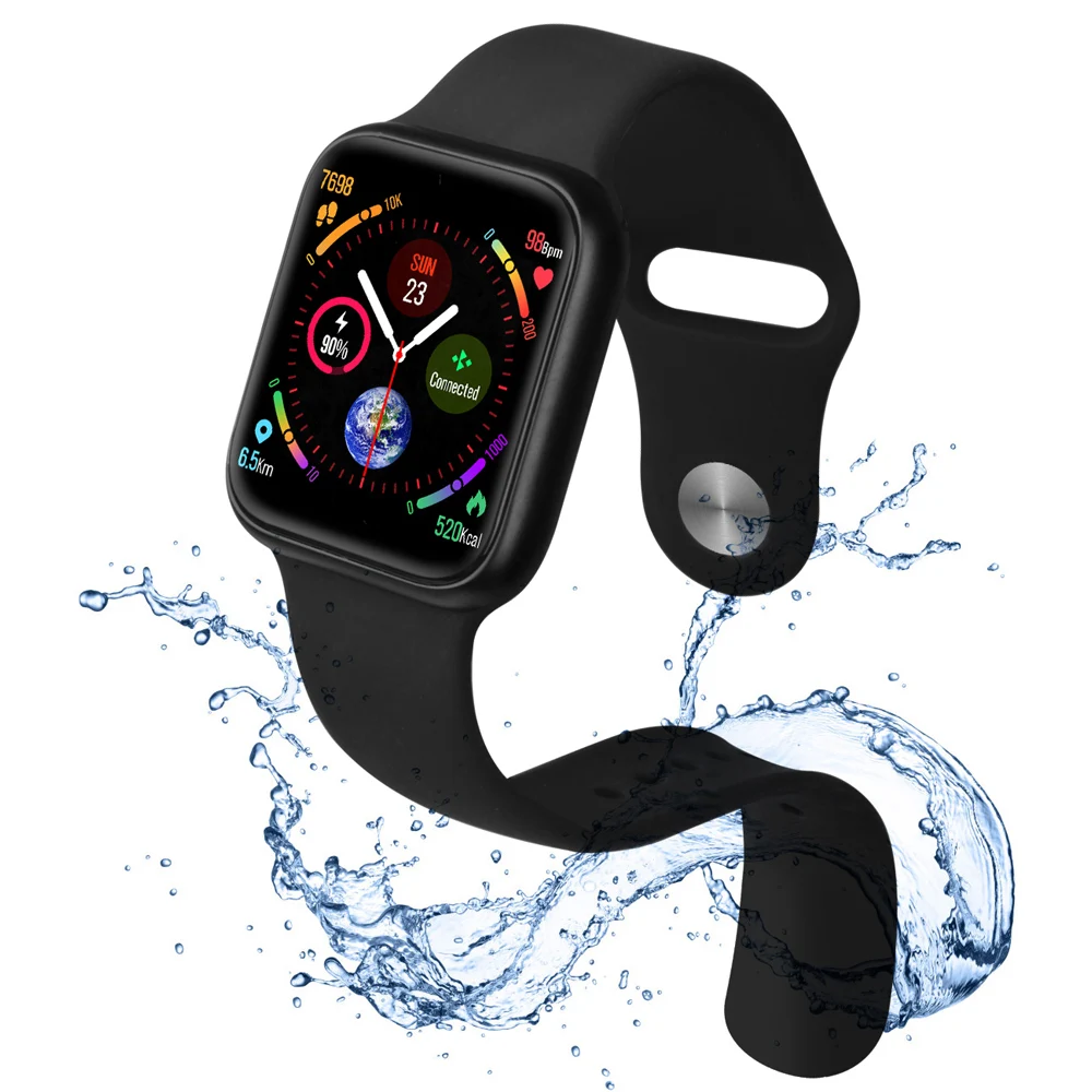  P90 Smart Watch 38mm Full Touch Fitness Tracker IP68 Waterproof Wireless Charging Sports Smartwatch - 4000338858248