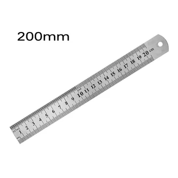 

1pcs Stainless Steel 15cm/20cm/30cm/50cm Simple Ruler Square Ruler Cute Stationery Bicycle Measuring Tool