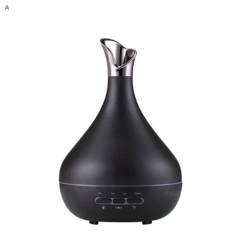 

ejoai 300ml Aroma Essential Oil Diffuser Ultrasonic Air Humidifier purifier with Wood Grain LED Lights for Office dark wood