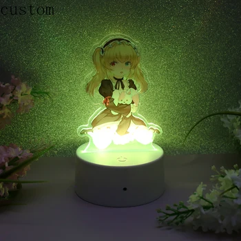 

Cartoon Anime Custom Acrylic Light Standee Transparent Colorful Led Stand Keychains