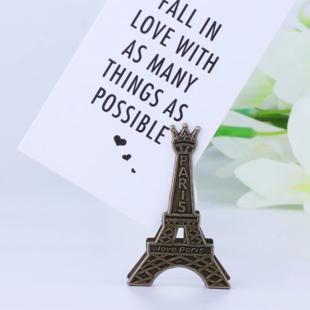 

Vintage Eiffel Tower Paris Metal Memo Paper Clip For Message Decoration Photo Au13 19 Droship