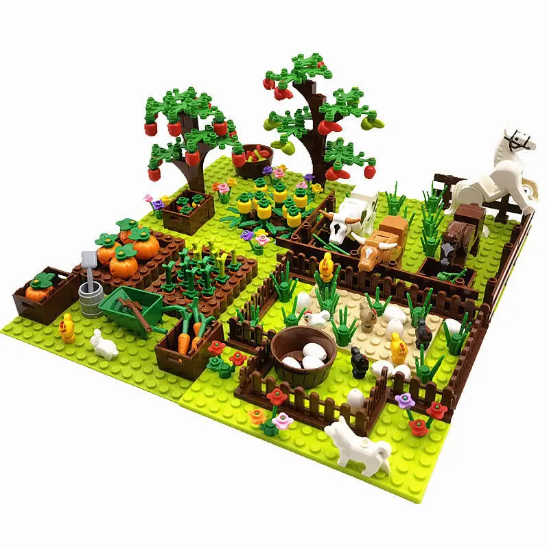 Набор строительных блоков moc яблоко nimals Paradise маленькая Ферма для речной фермы