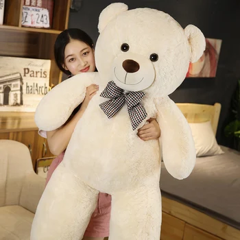 Giant 105cm Soft Teddy Bear Plush Toys White&Pink&Brown Bear Super Big Hugging Pillow Animal Cushion Children Birthday Gift 5