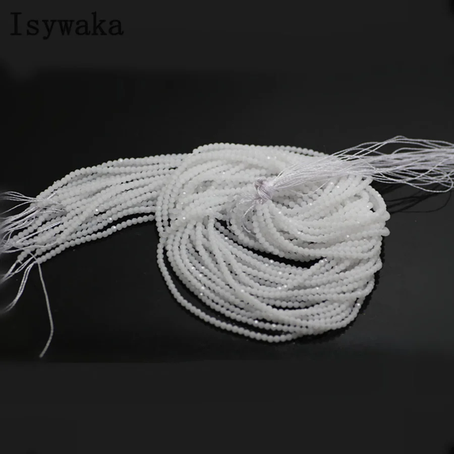 Isywaka цельные белые 2 мм 170 шт индийские кристаллические граненые бусины