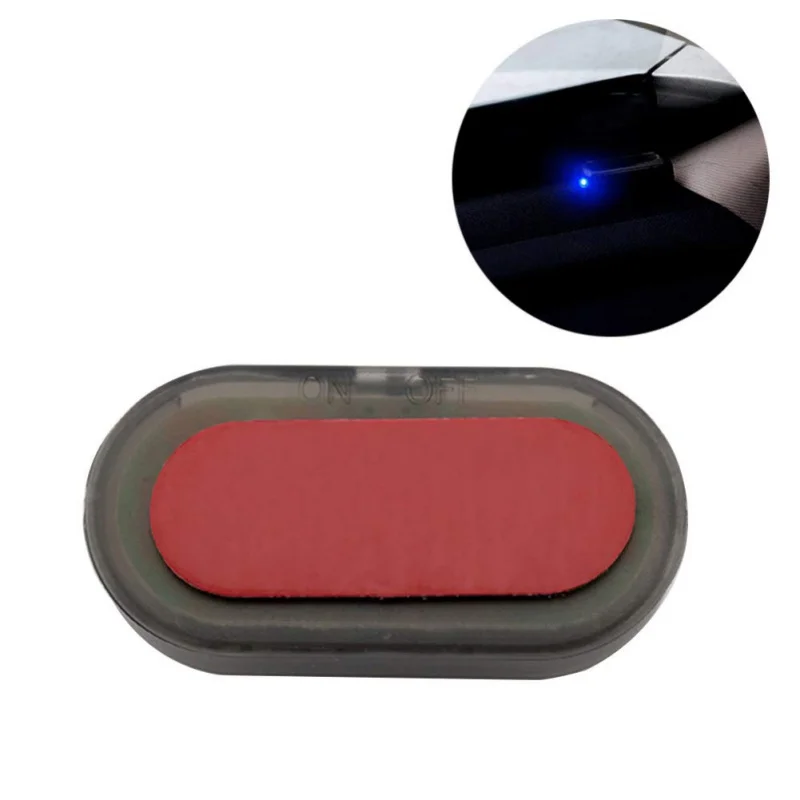 Универсальный автомобильный поддельные Солнечный Мощность сигнальная лампа безопасности Системы Предупреждение кражи мигающий Анти-кражи осторожно светодиодный светло-голубой/красный