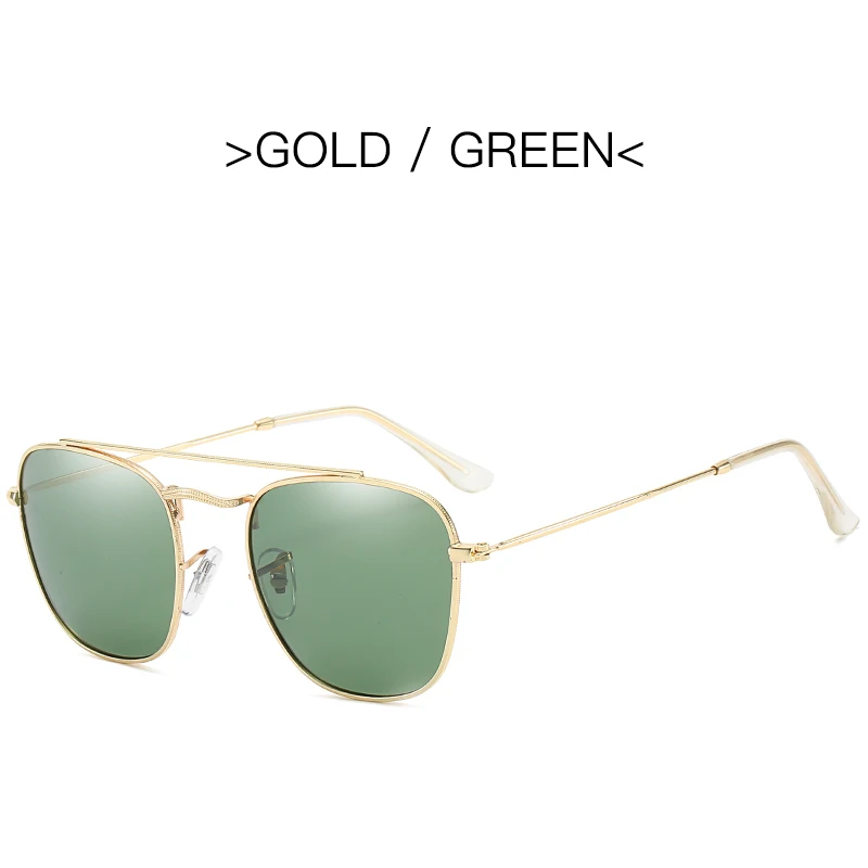 MVBBFJR Fashion Men Polarized Sunglasses Women Driving Shade Mirror Square Metal Eyewear Classic Retro Vintage Sun Glasses UV400 - Цвет линз: C6
