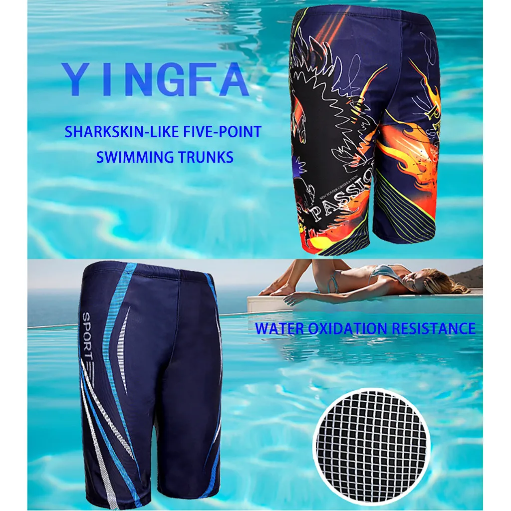 

Best Selling Boys Men Swimwear zwembroe Fast-drying Men's Color Shorts Swimming Trunk Shorts Flower Surfboard Shorts Swimsuit #E