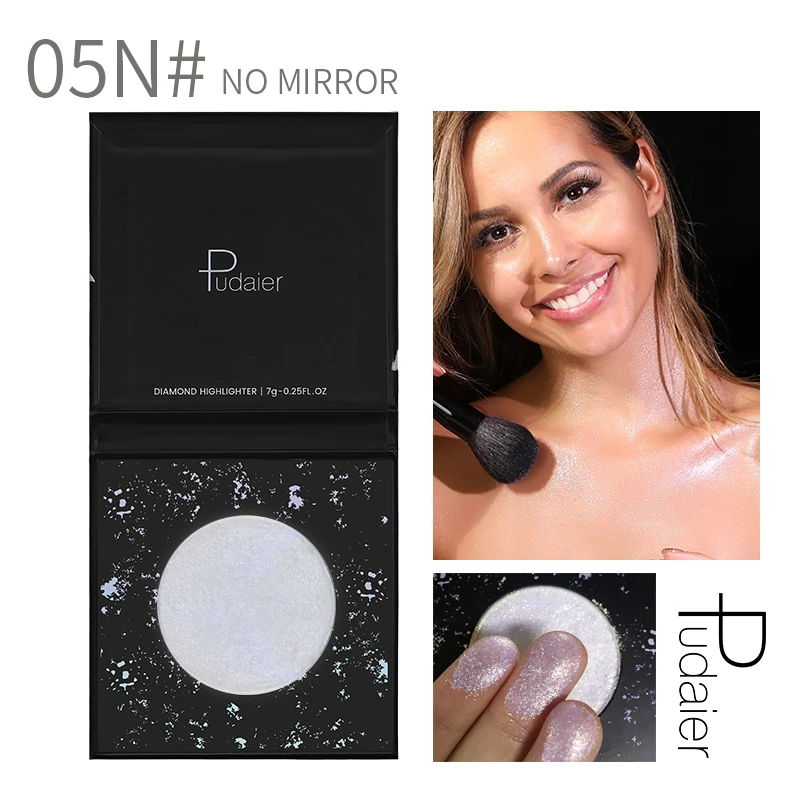 05 No Mirror Pudaier ромбовидный Хайлайтер для лица косметическое средство с эффектом сияния макияж стойкий водонепроницаемый румяна порошок для палитра подчеркивания лица - Цвет: 05 No Mirror