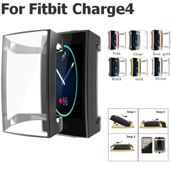 

Screen Protectors Case For Fitbit Charge 4 Watch Band Replace TPU Protective Cases Frame For Fitbit Charge4 Smart Bracelet Shell