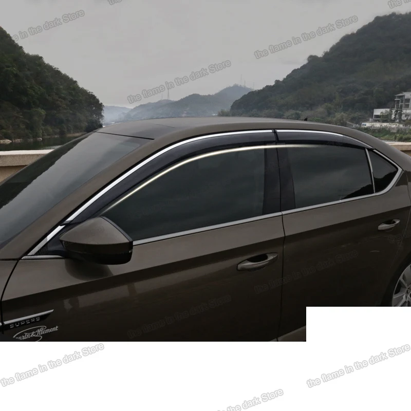 Дождевик для окна автомобиля козырек планка Skoda Superb 2016 2017 2018 2019 2020 аксессуары