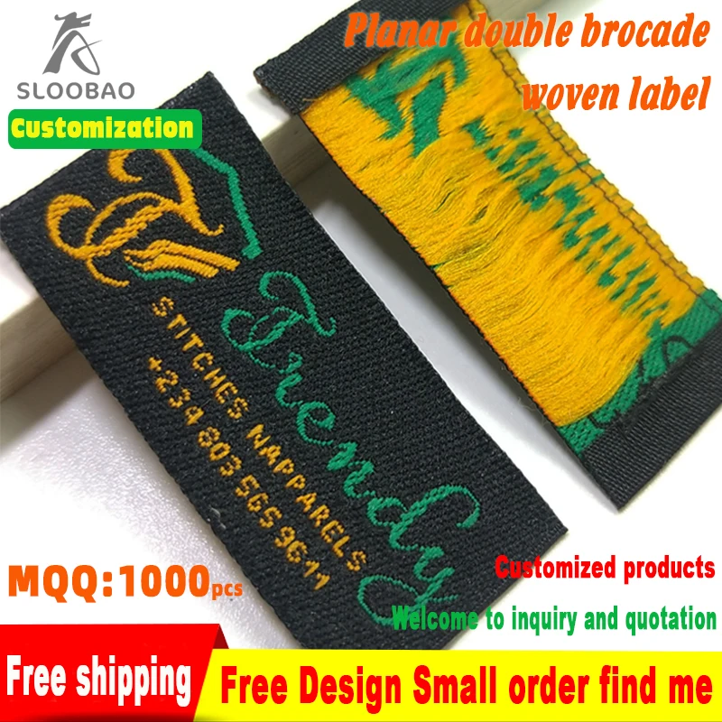 Free Shipping Customized Garment Woven Labels/clothing Embroidered Tag