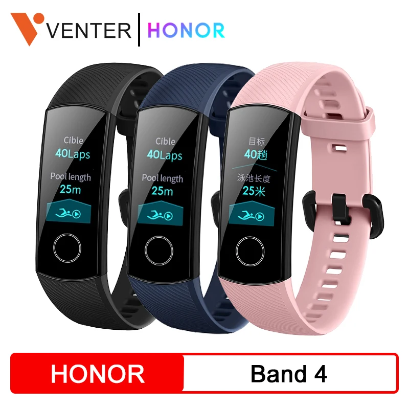 Оригинальный Смарт браслет Honor Band 4 2018 Новинка 0 95 ''цветной Amoled сенсорный экран