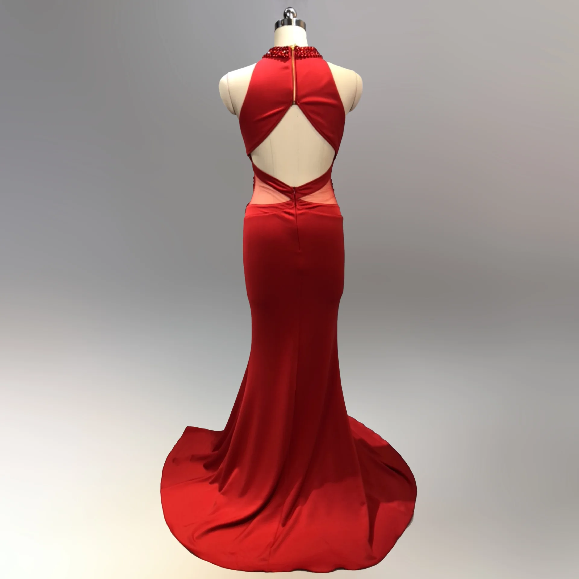 Распродажа, настоящая сетка, полиэстер, Lanon, майка, Vestido, Longo, для ночного клуба, сексуальное, тонкое платье, годовой банкет, рыбий хвост, длинное платье